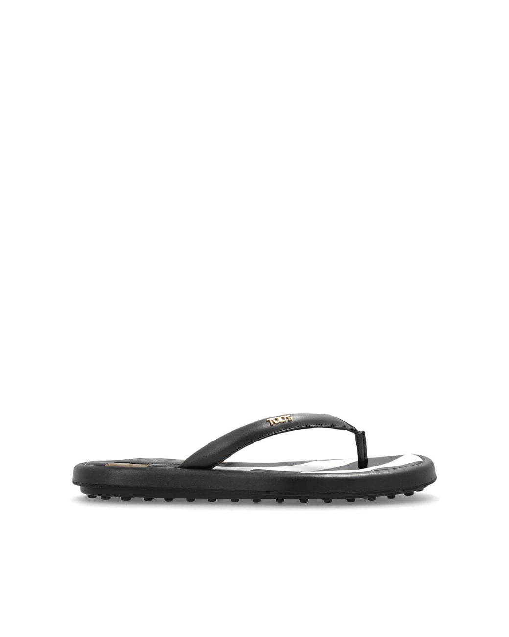 Tod's Black Leather Slides