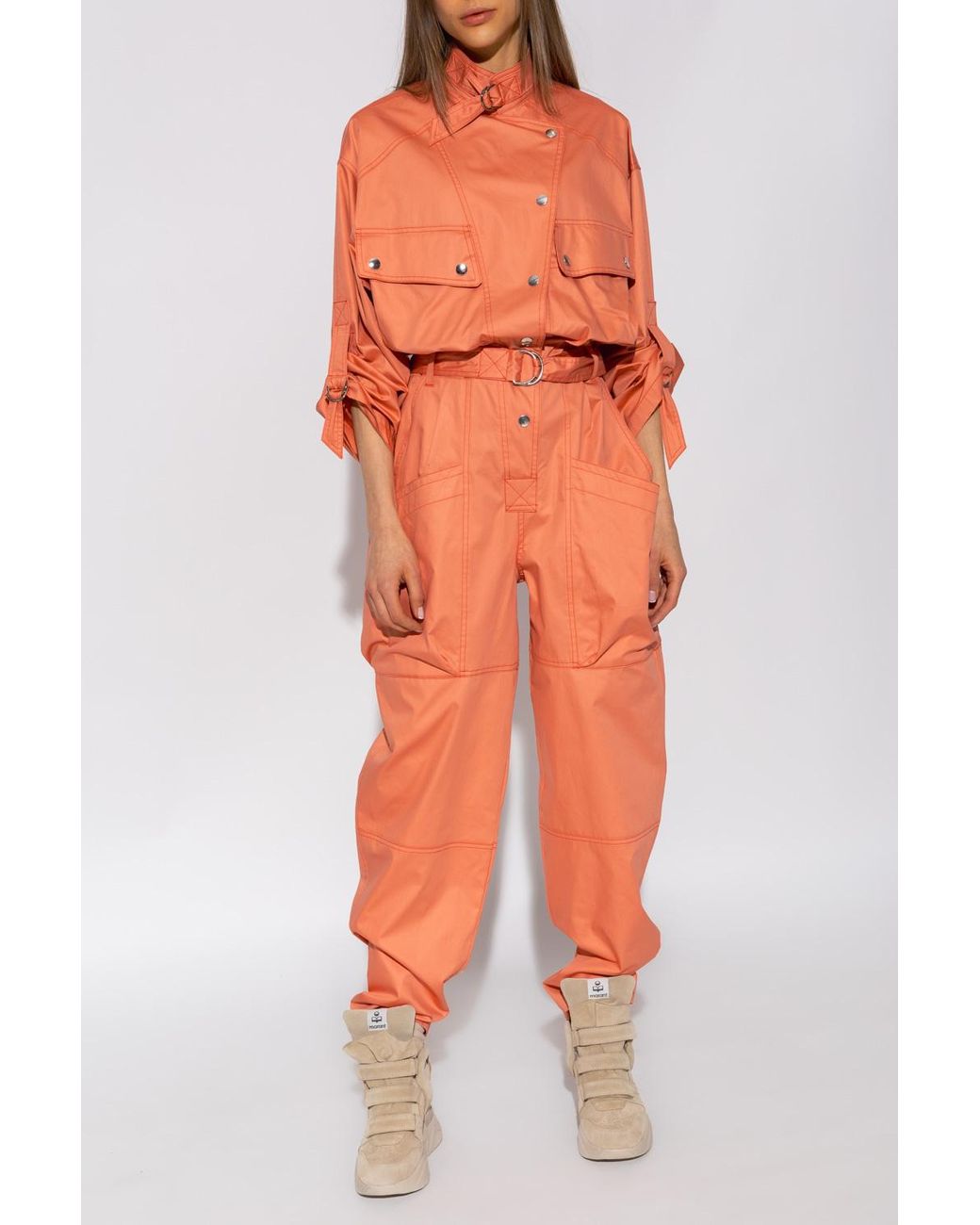 Isabel Marant 'florine' Jumpsuit in Orange | Lyst