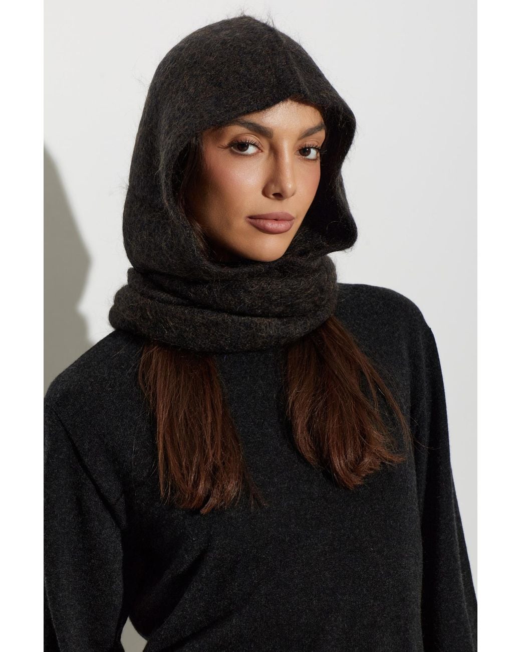 Ganni Black Hood With Drawstrings
