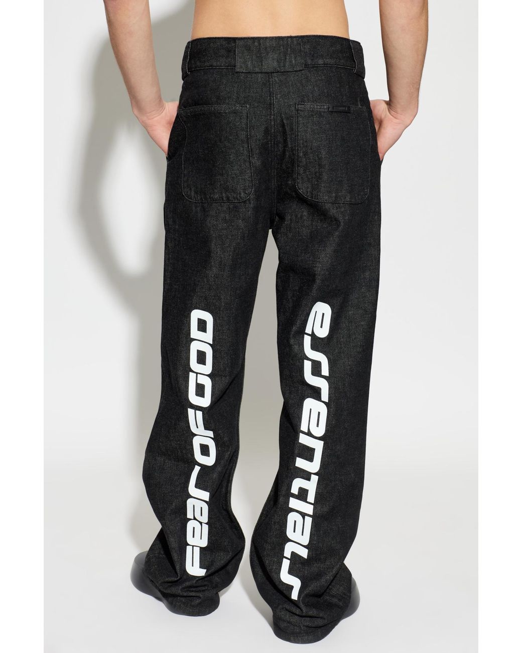Fear Of God Black Straight-Leg Jeans for men