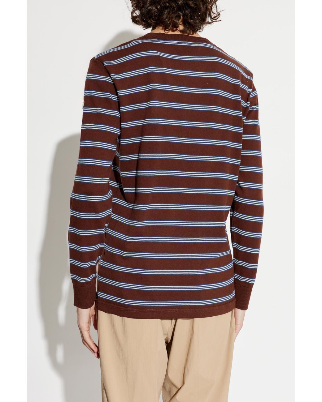 Moncler Brown Ribbed Sweater for men