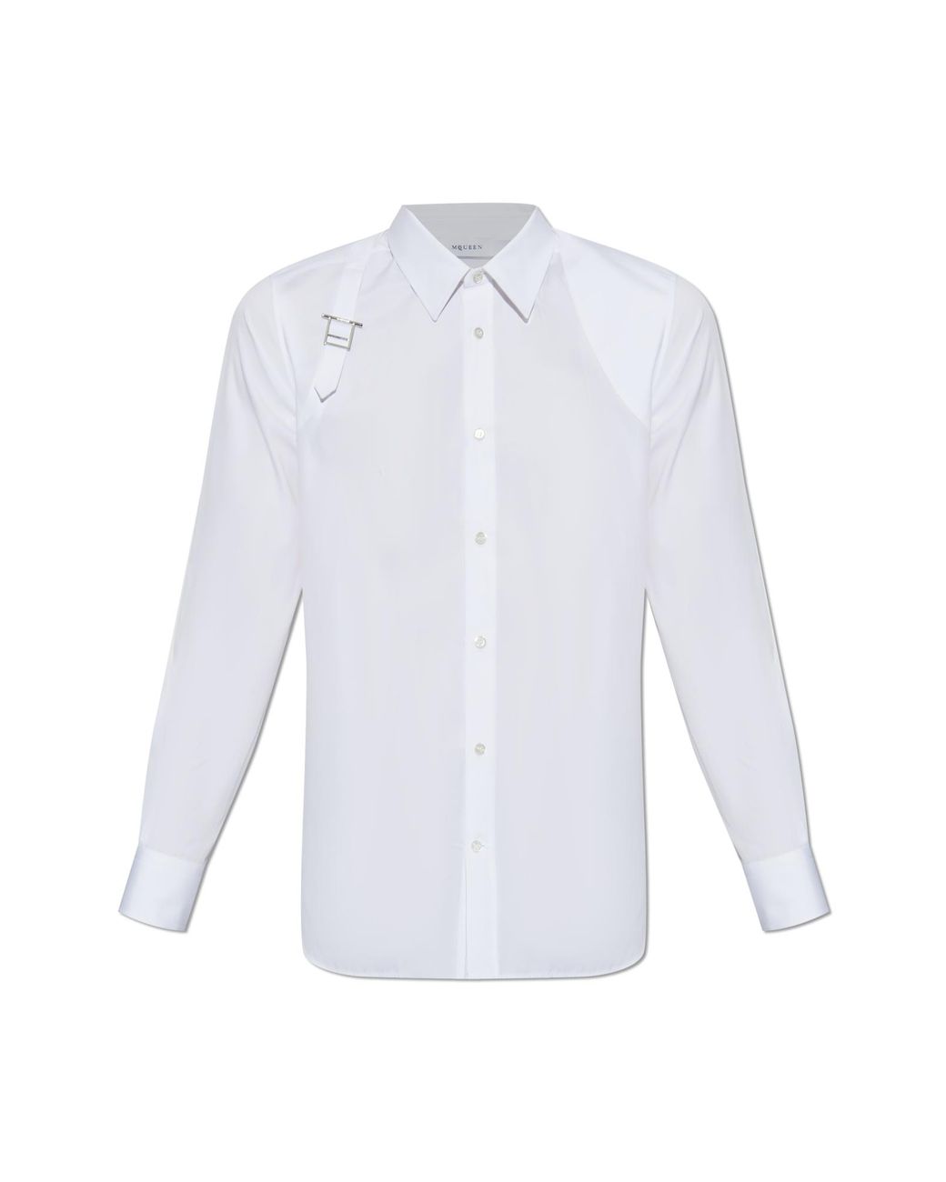 McQueen White Cotton Shirt for men