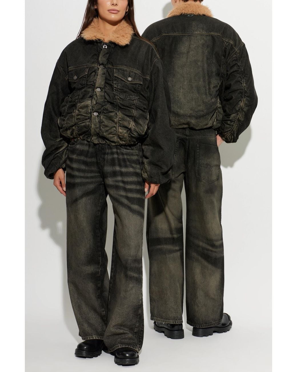 DIESEL Black Insulated Jacket 'D-Curly-Fsj'