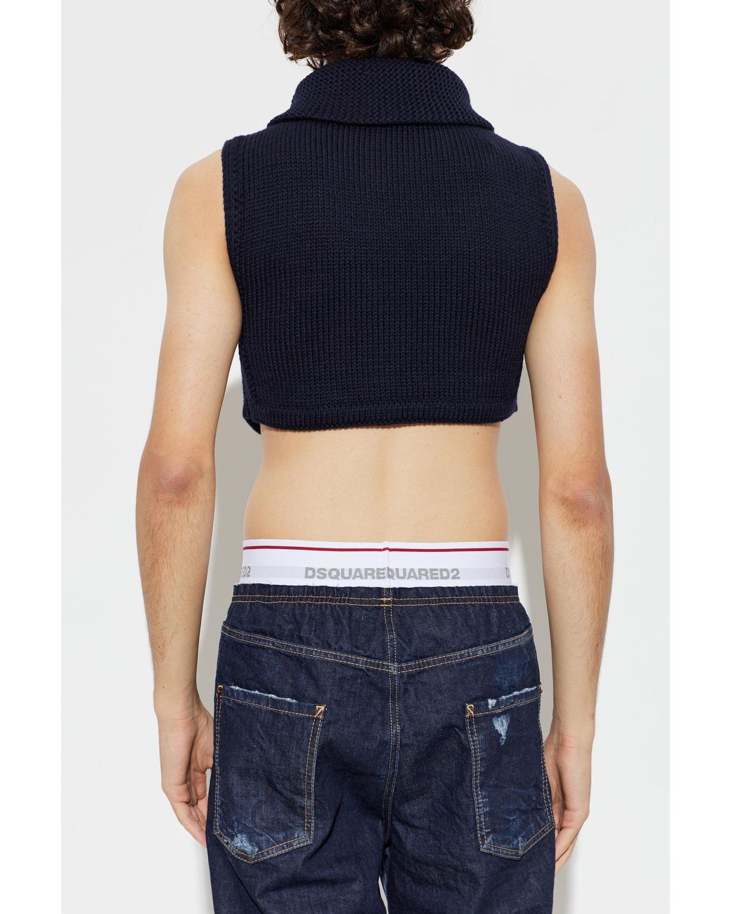DSquared² Blue Denim Jacket With Hood for men