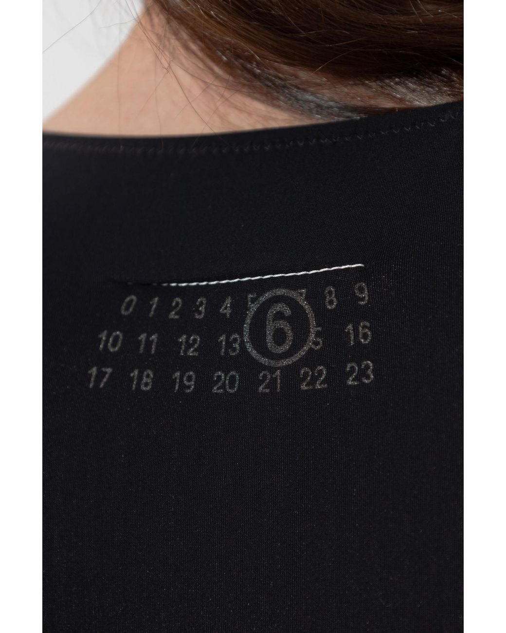 MM6 by Maison Margiela Black Long-Sleeve Bodysuit