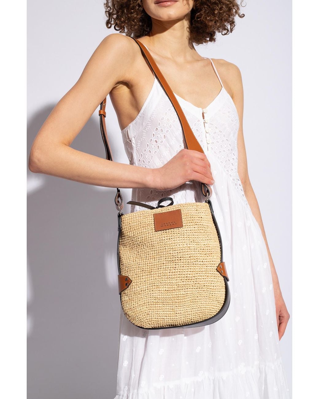 Isabel Marant Natural Shoulder Bag 'Mini Baya'