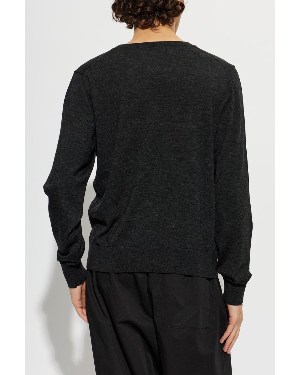 Lemaire Black Wool Sweater for men