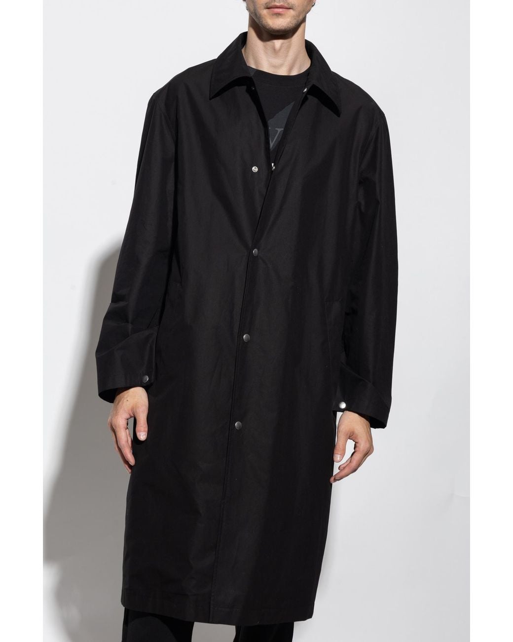 Jil Sander Black Single-Breasted Coats for men