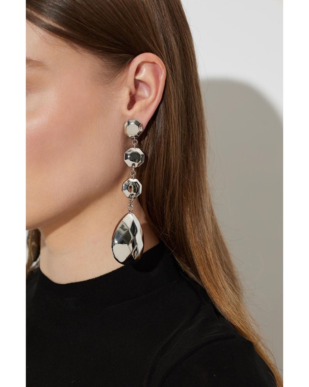 Maison Margiela White Earrings With Pendants