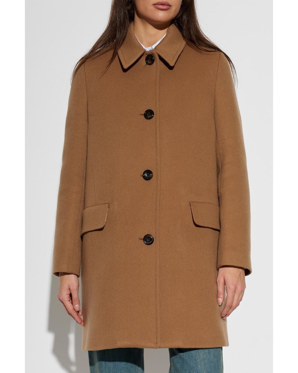 Burberry Brown Wool Coat 'Gosford'