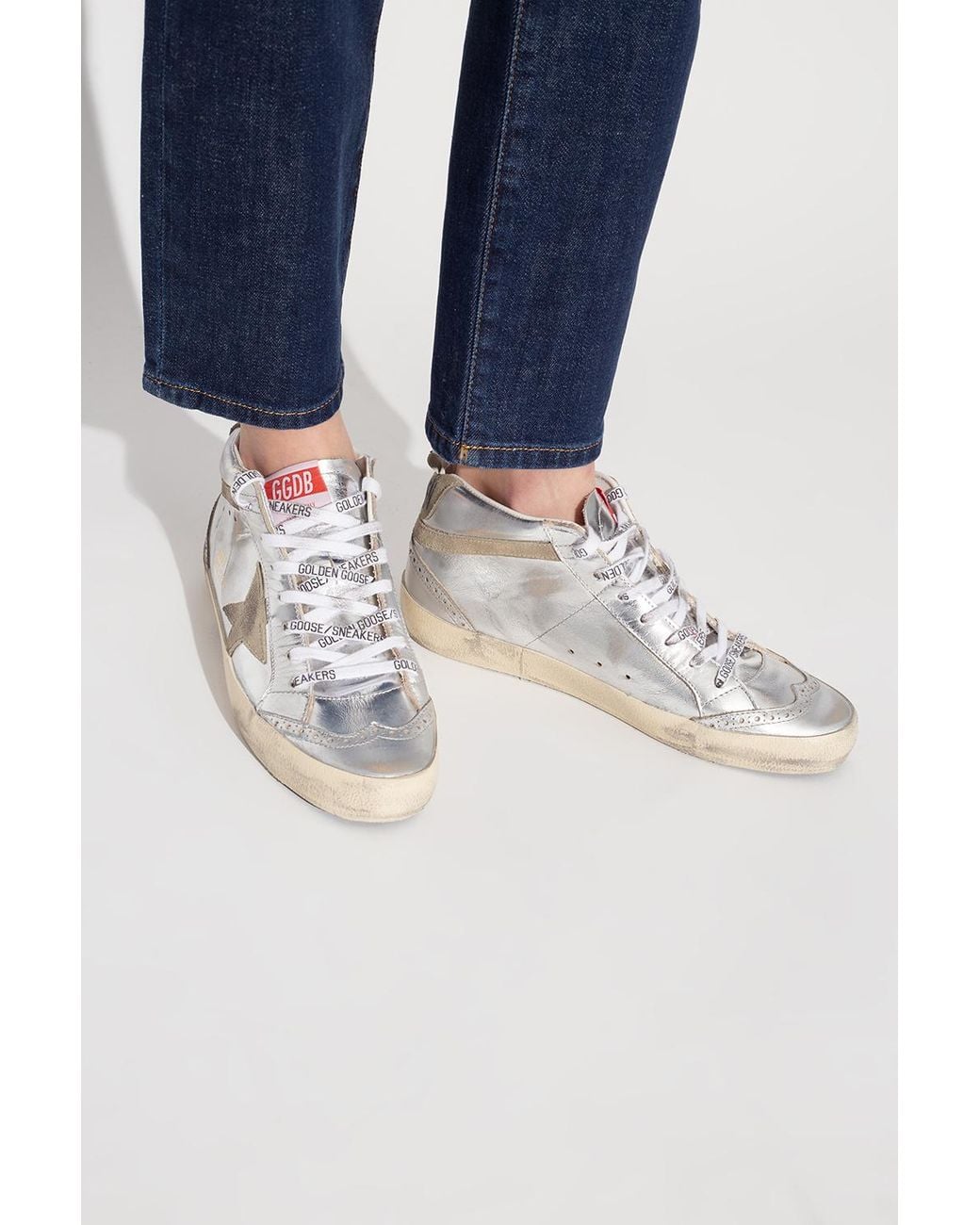 Golden Goose Deluxe Brand Metallic High-Top Sneakers 'Mid Star Classic'
