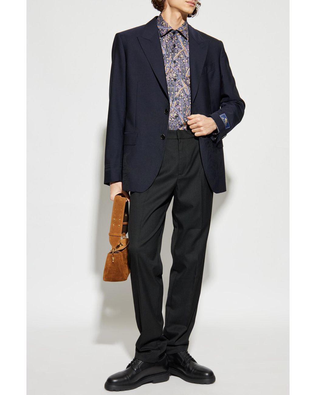 Etro Purple Patterned Shirt for men