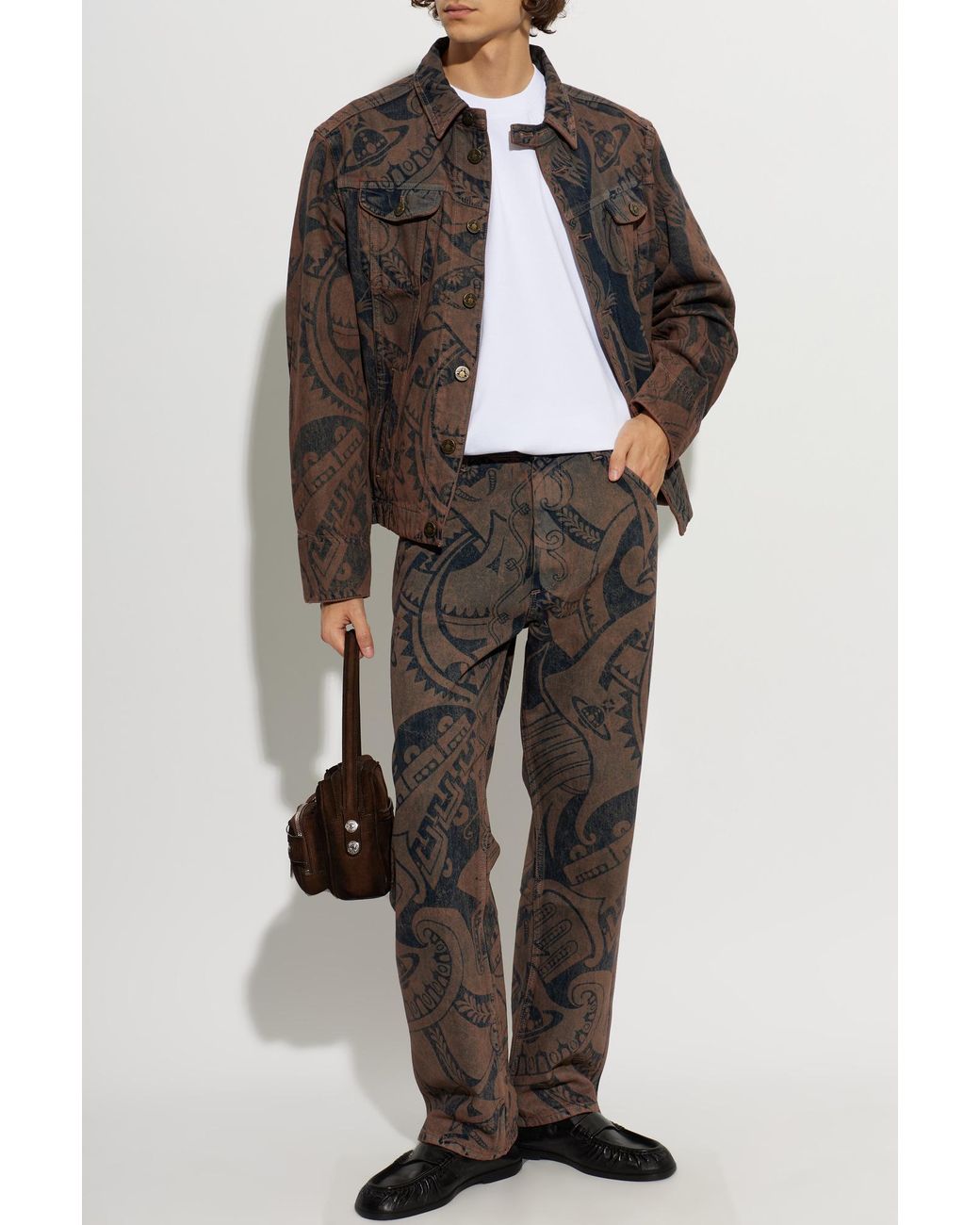 Vivienne Westwood Brown 'Stormrider' Denim Jacket for men