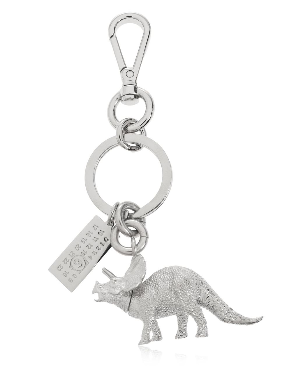 MM6 by Maison Margiela White Keyring With A Pendant