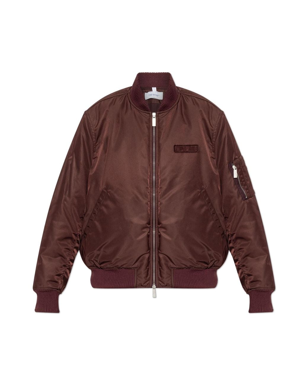 Off-White c/o Virgil Abloh Brown Insulated Jacket With Logo