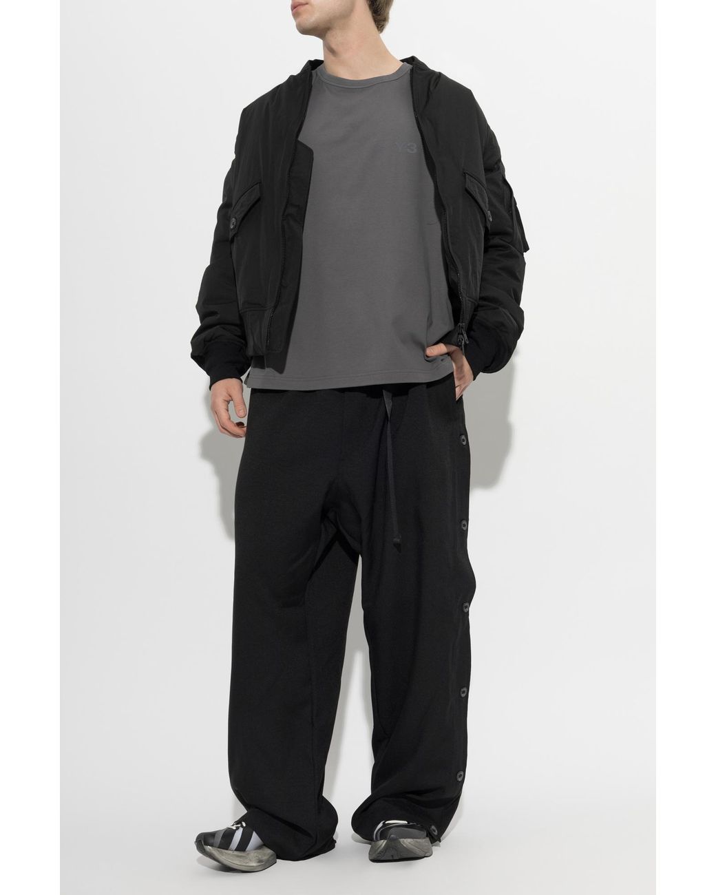 Y-3 Gray T-Shirt With Logo for men
