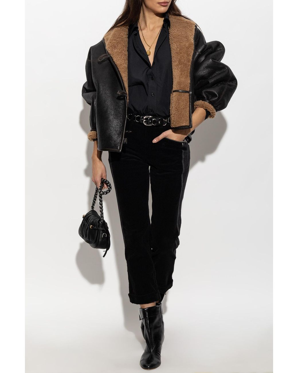 Isabel Marant Black Corduroy Trousers 'Revene'