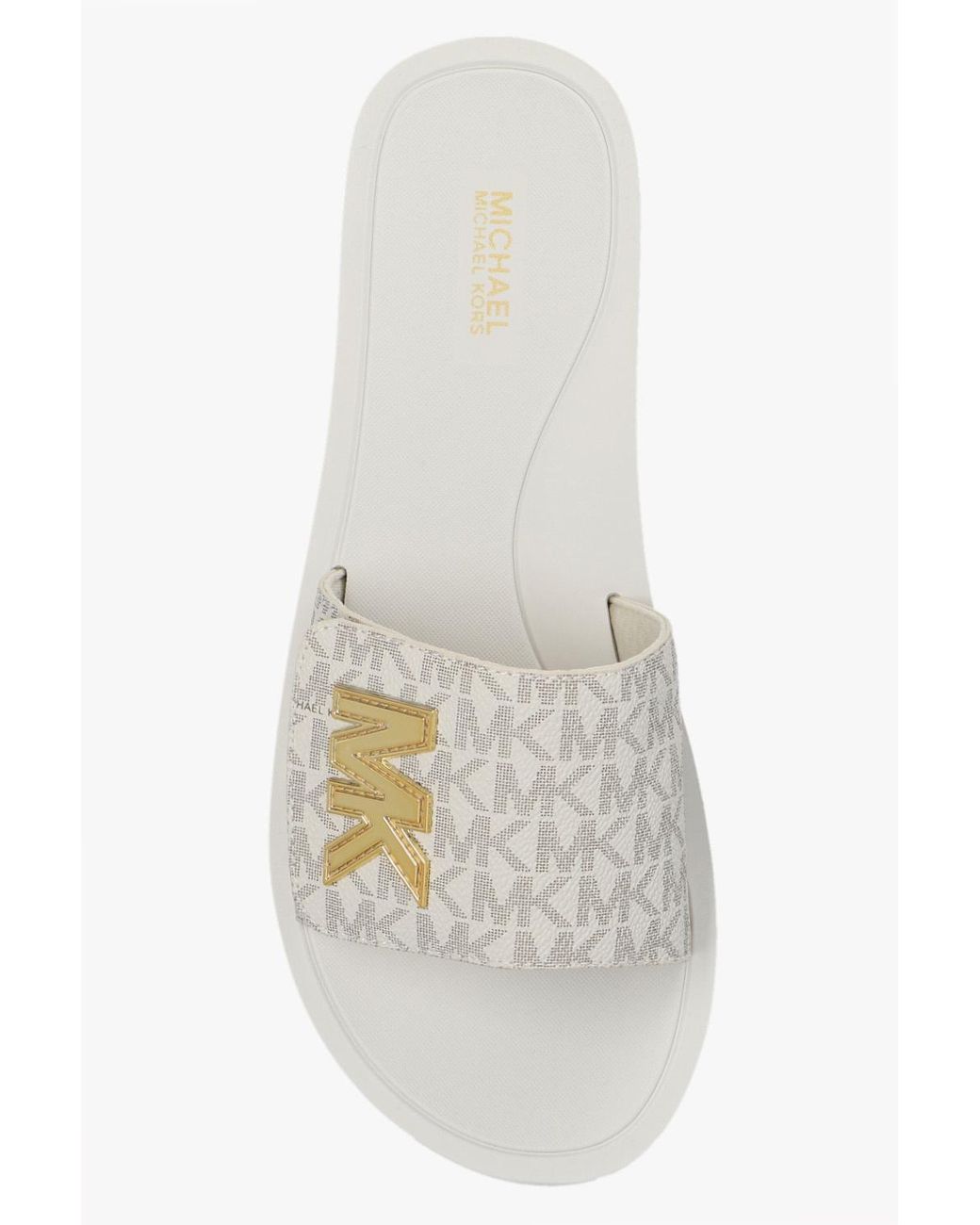 Michael kors shop slides white