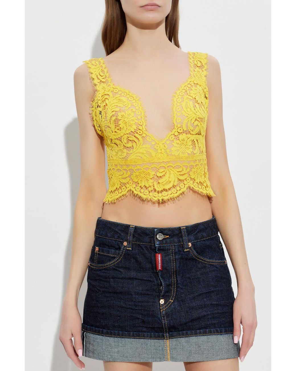 DSquared² Yellow Transparent Top
