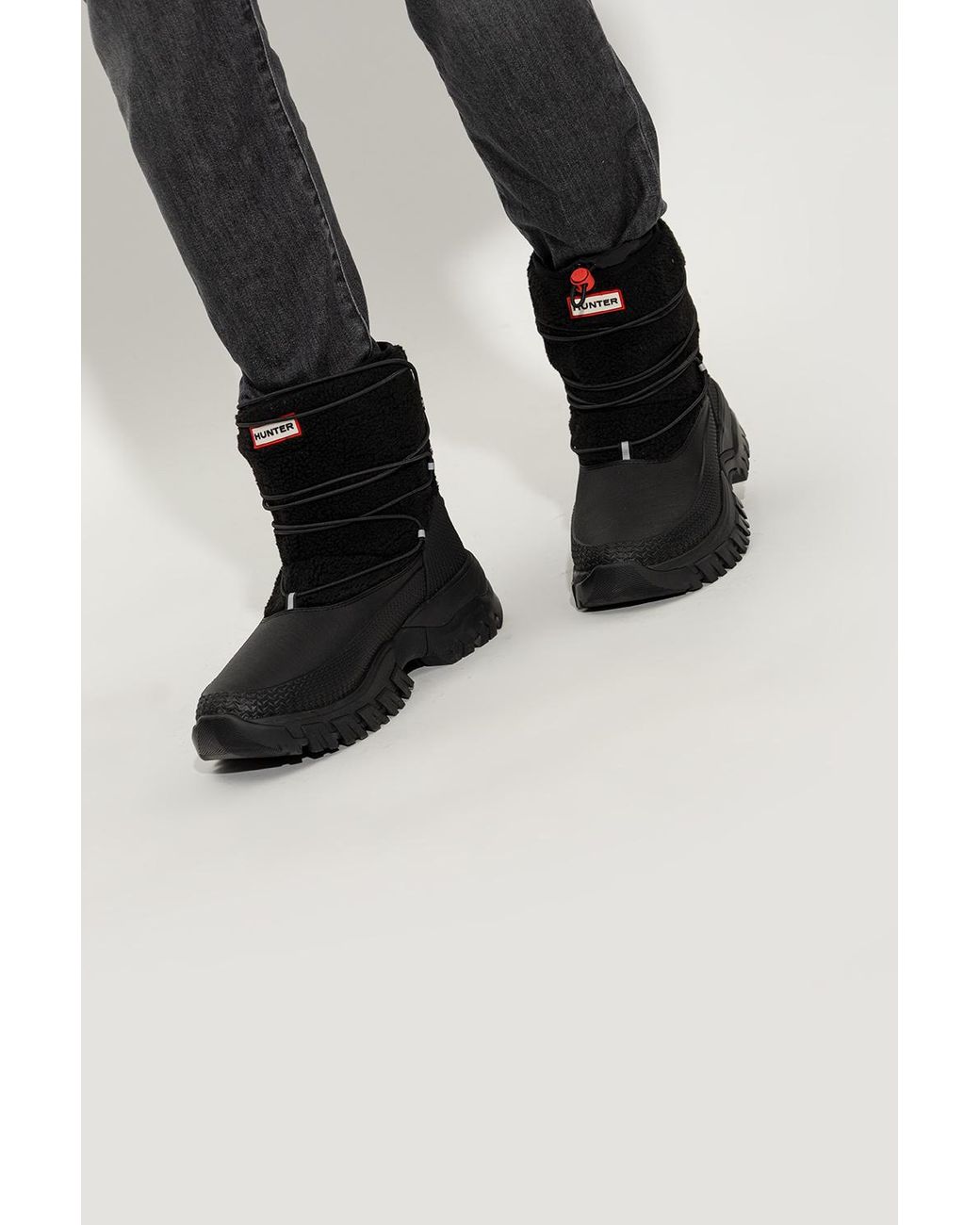 HUNTER 'wanderer' Snow Boots in Black for Men | Lyst