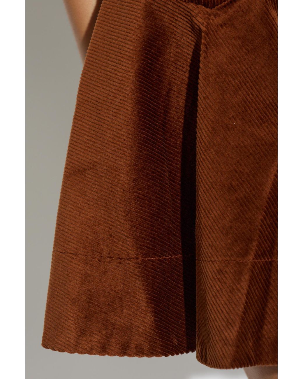 Ganni Brown Corduroy Dress
