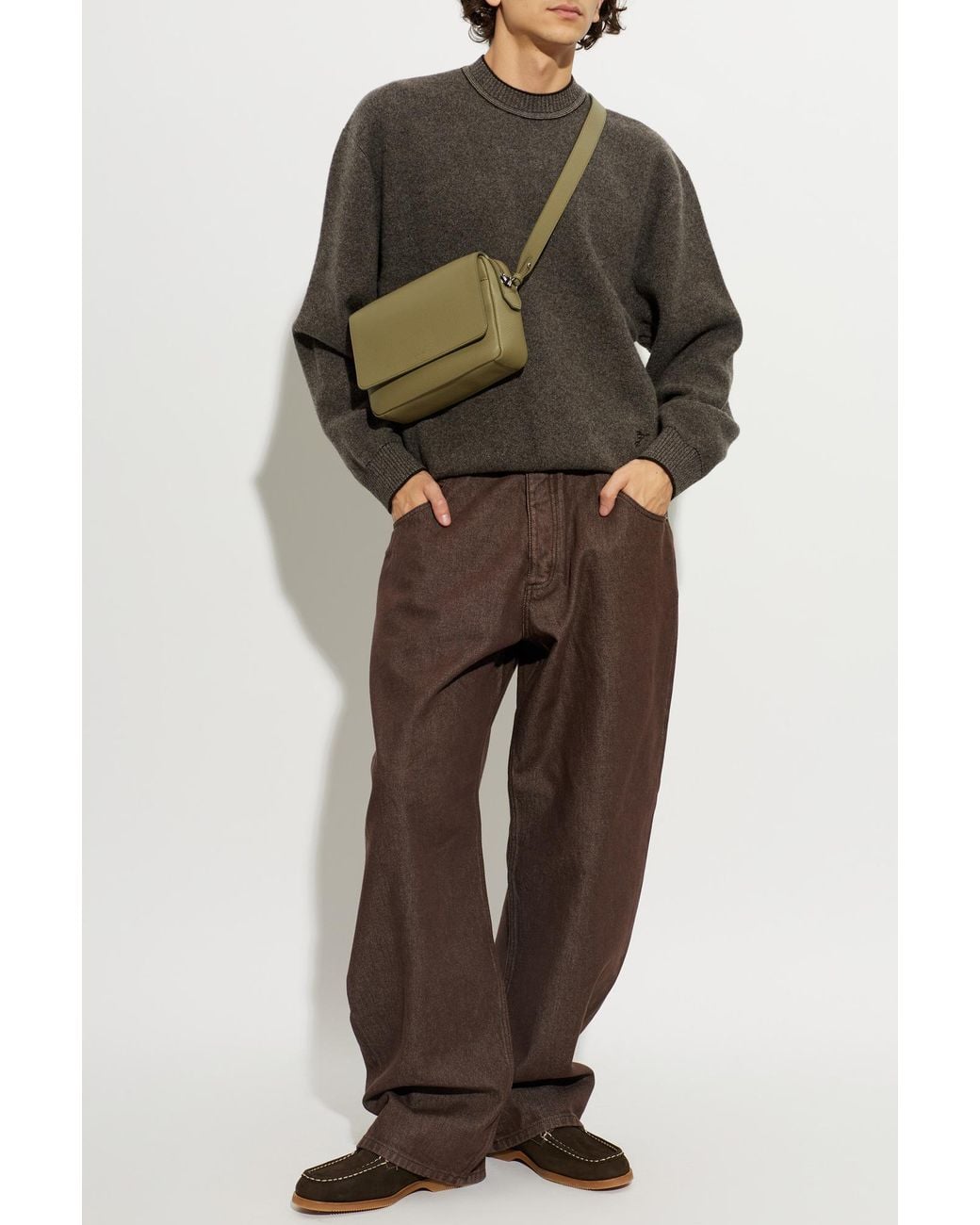 Jacquemus Brown Wool Sweater 'Pelota' for men