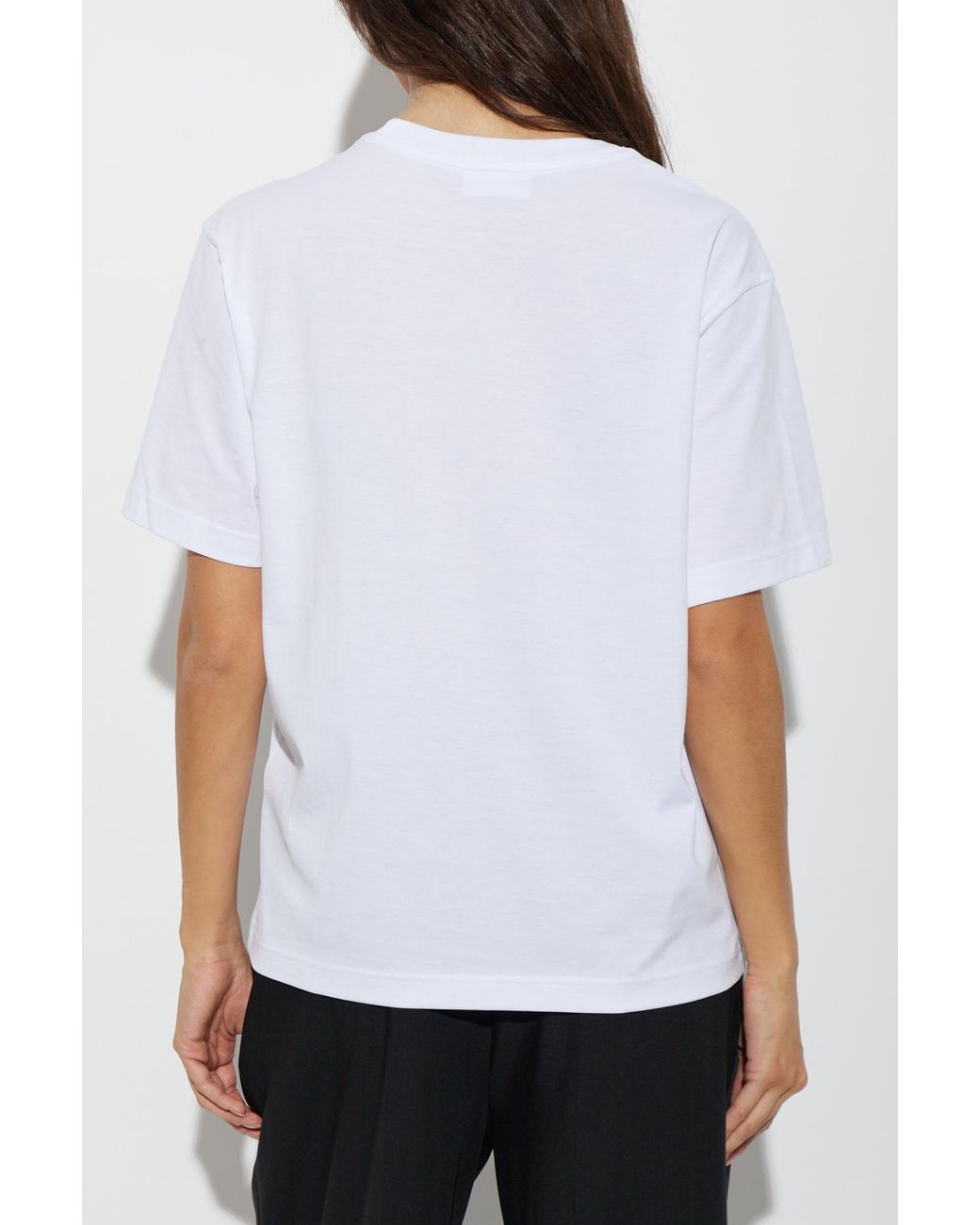 Lacoste White T-Shirt With Logo Patch