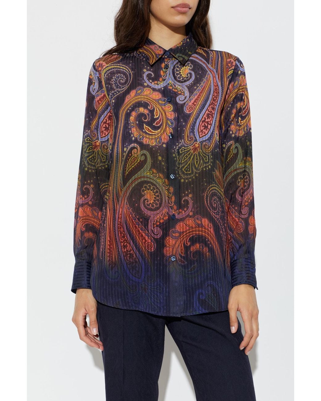 Etro Blue Patterned Shirt