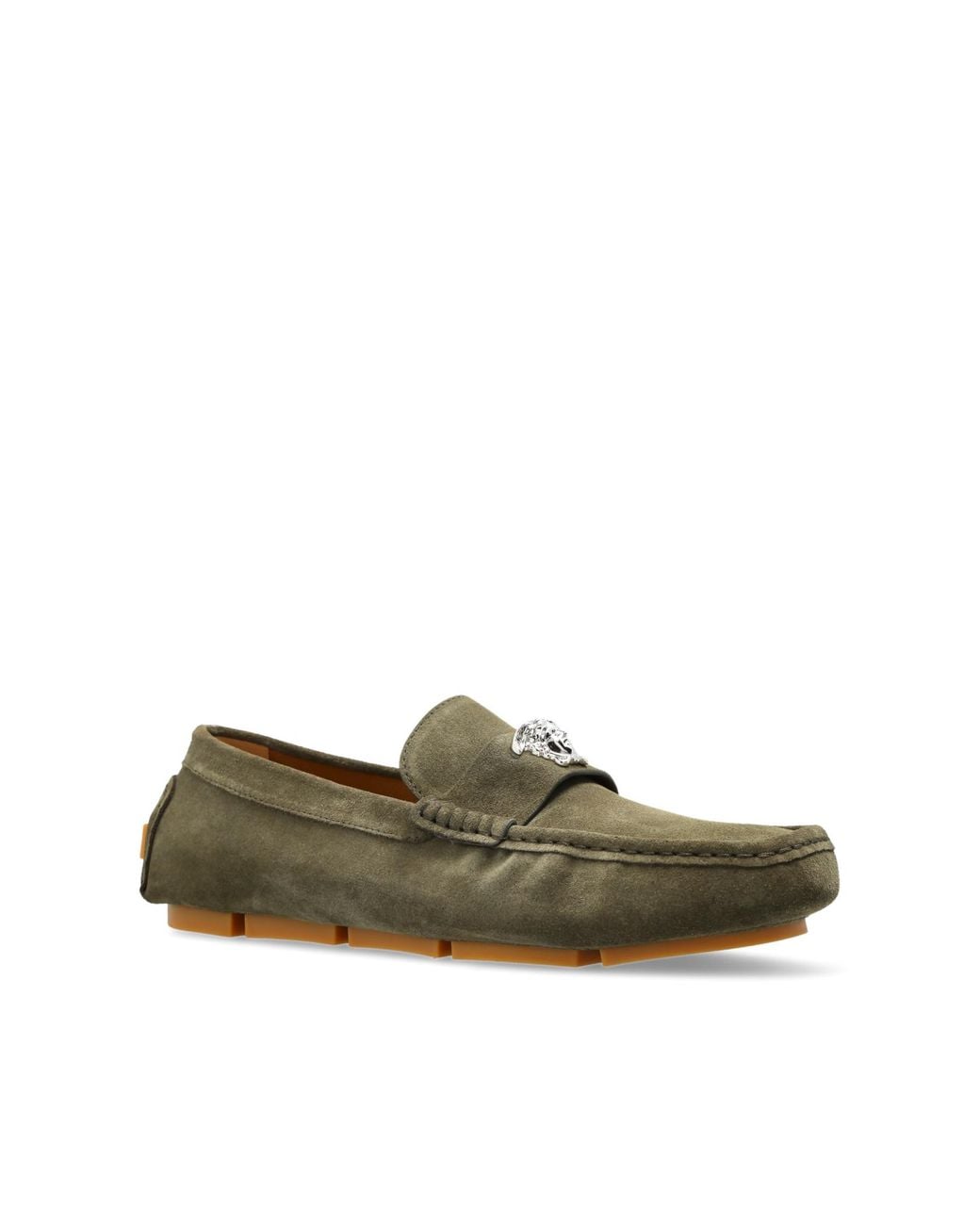 Versace Green Drivers Loafers for men