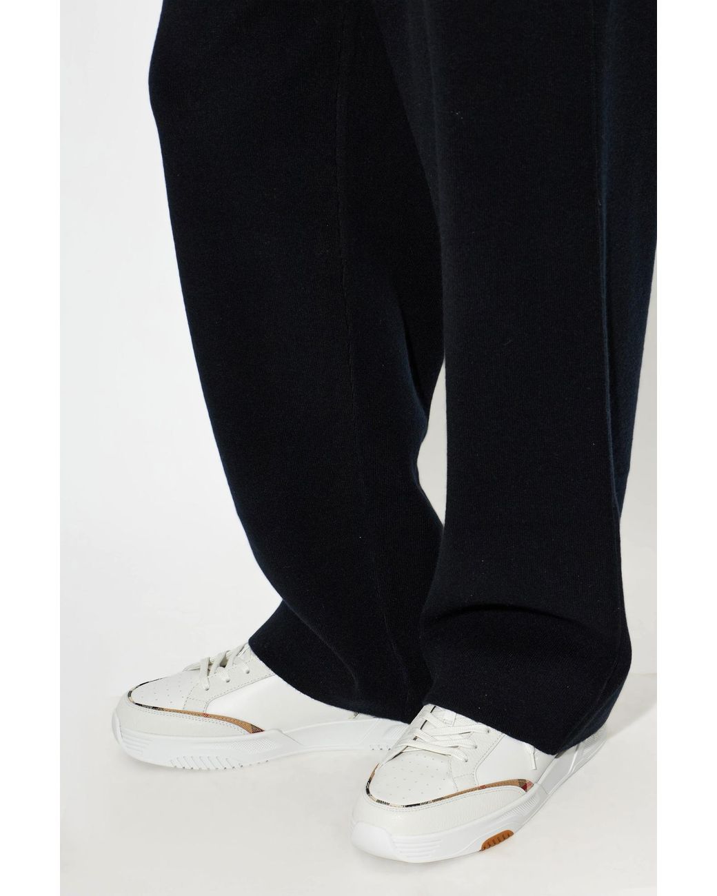 Burberry White 'Harrow' Sports Shoes for men