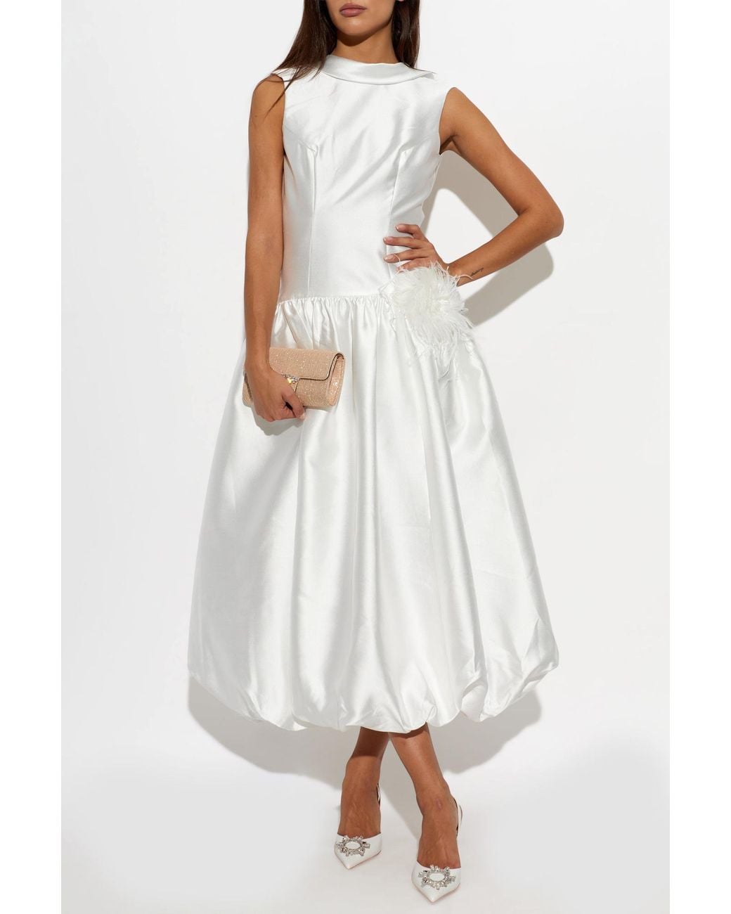 AMINA MUADDI White 'Begum' High-Heeled Shoes