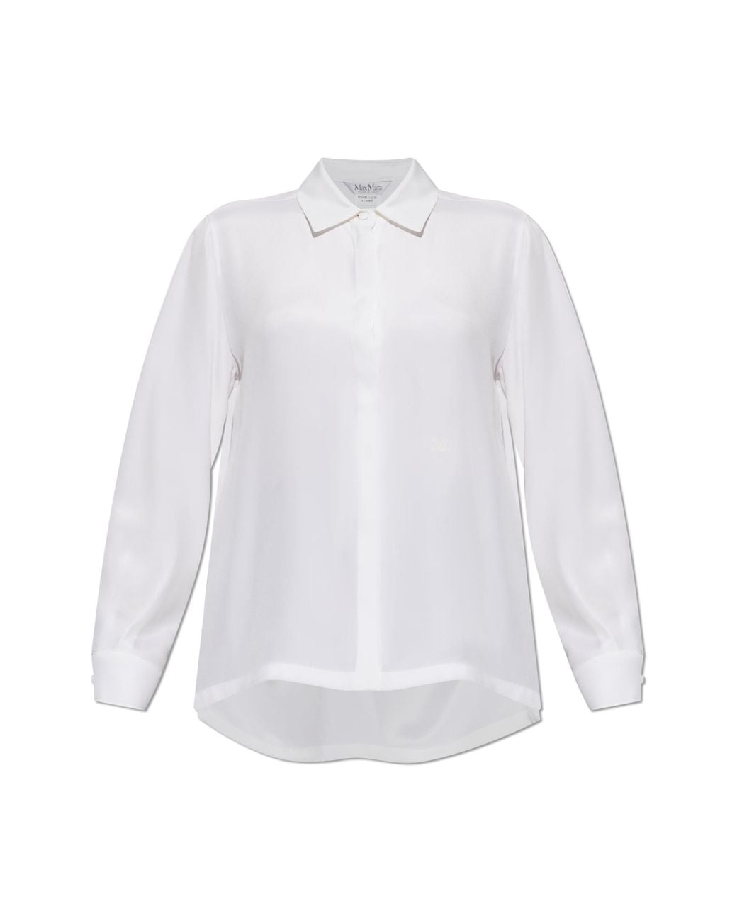 Max Mara White Silk Shirt 'Geranio'