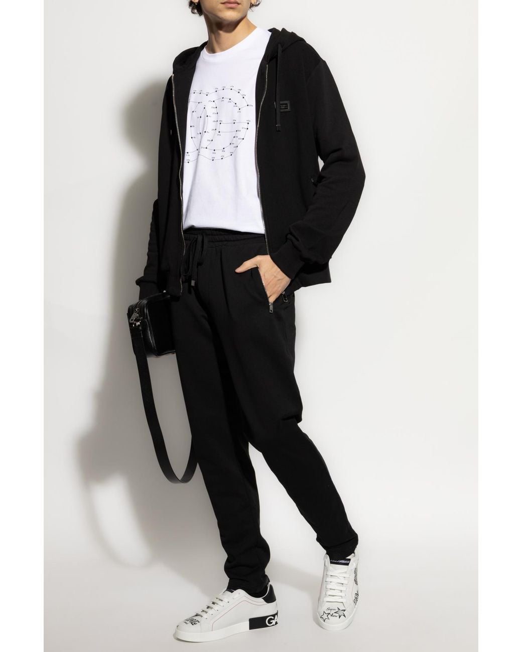 Dolce & Gabbana Black Dolce&Gabbana Sweatshirt With Logo Plaque for men