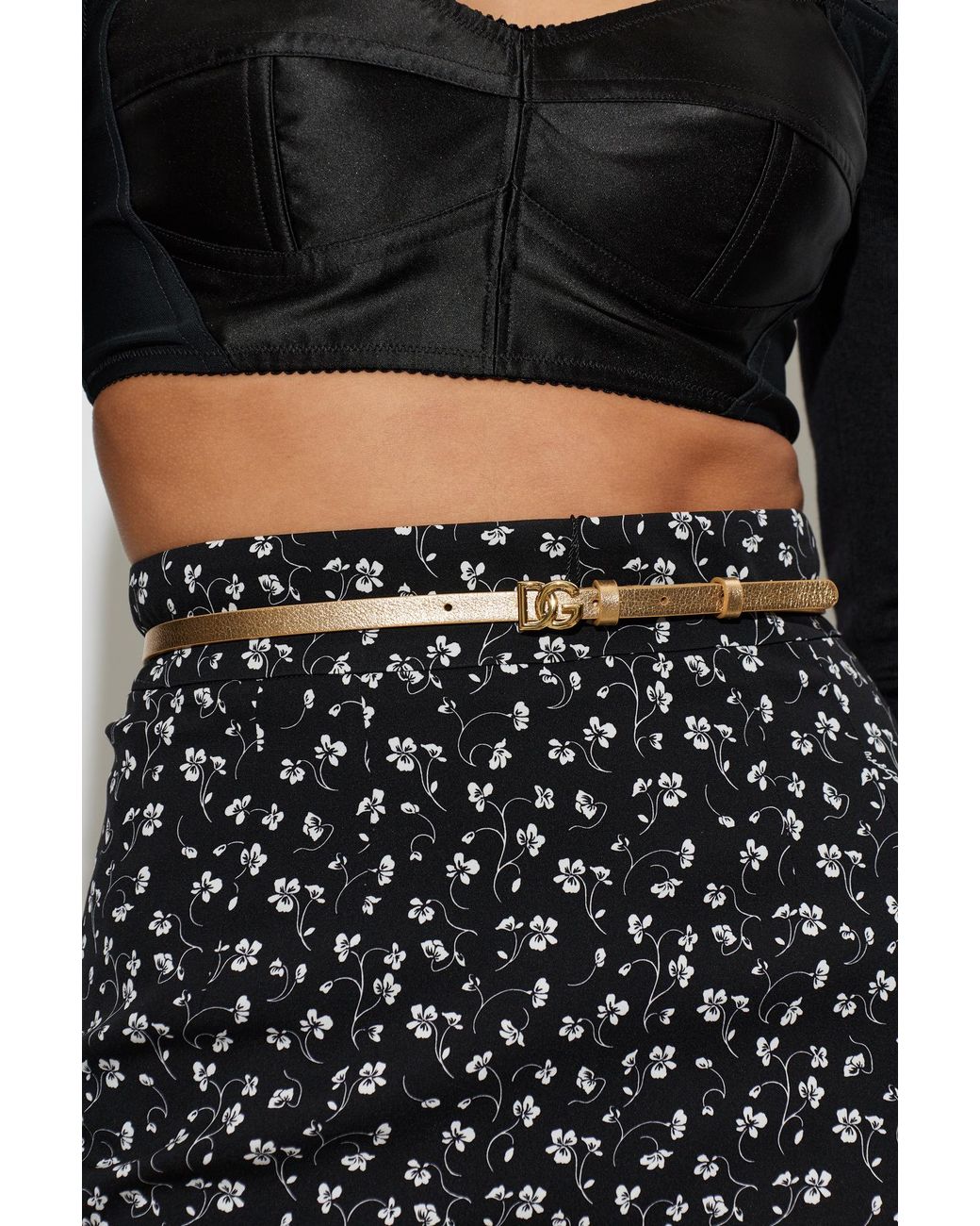 Dolce & Gabbana Metallic Leather Belt