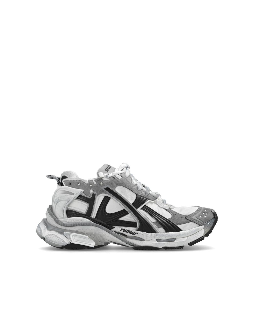 Balenciaga White 'Runner' Low-Top Sneakers for men