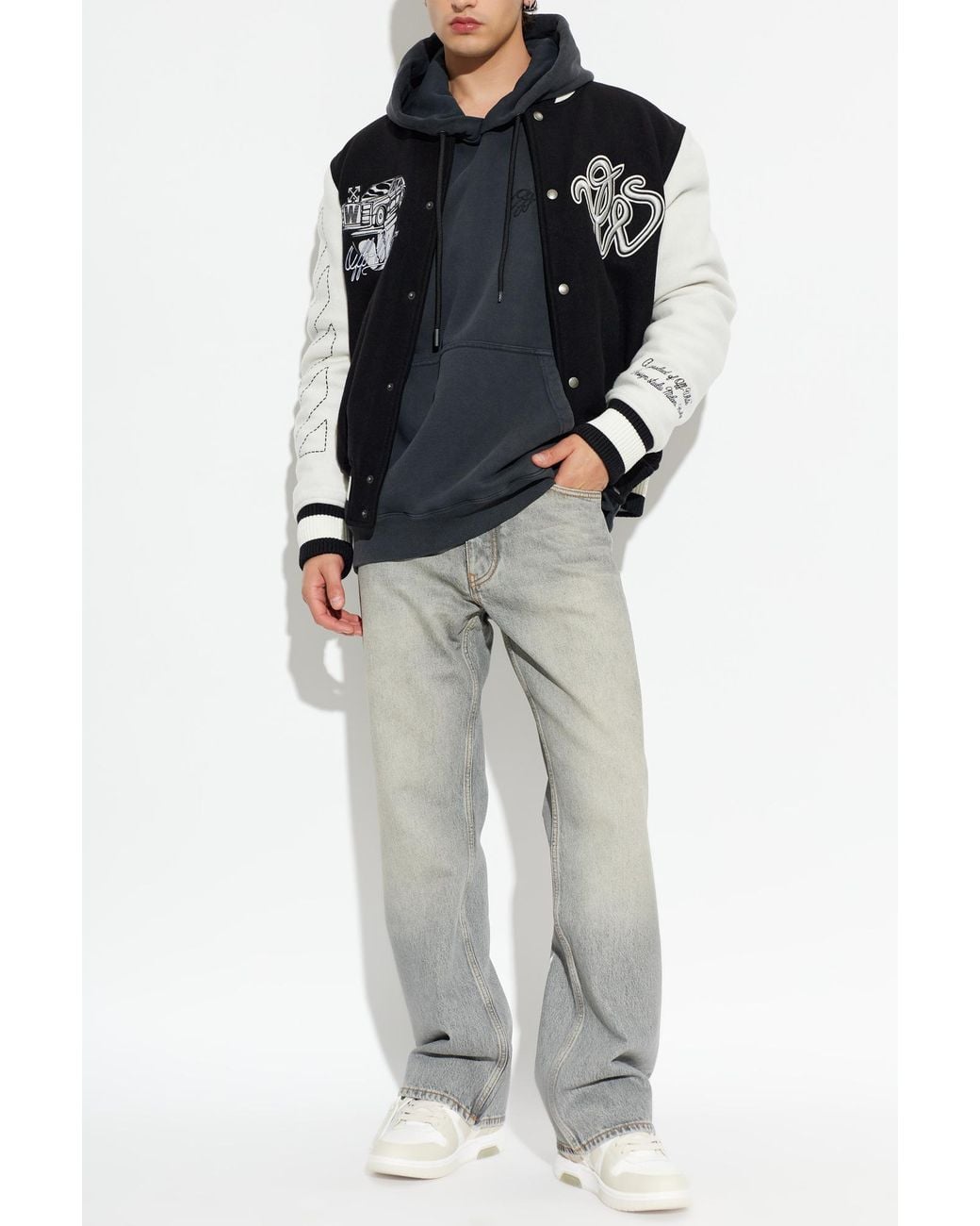 Off-White c/o Virgil Abloh Gray Straight-Leg Jeans for men