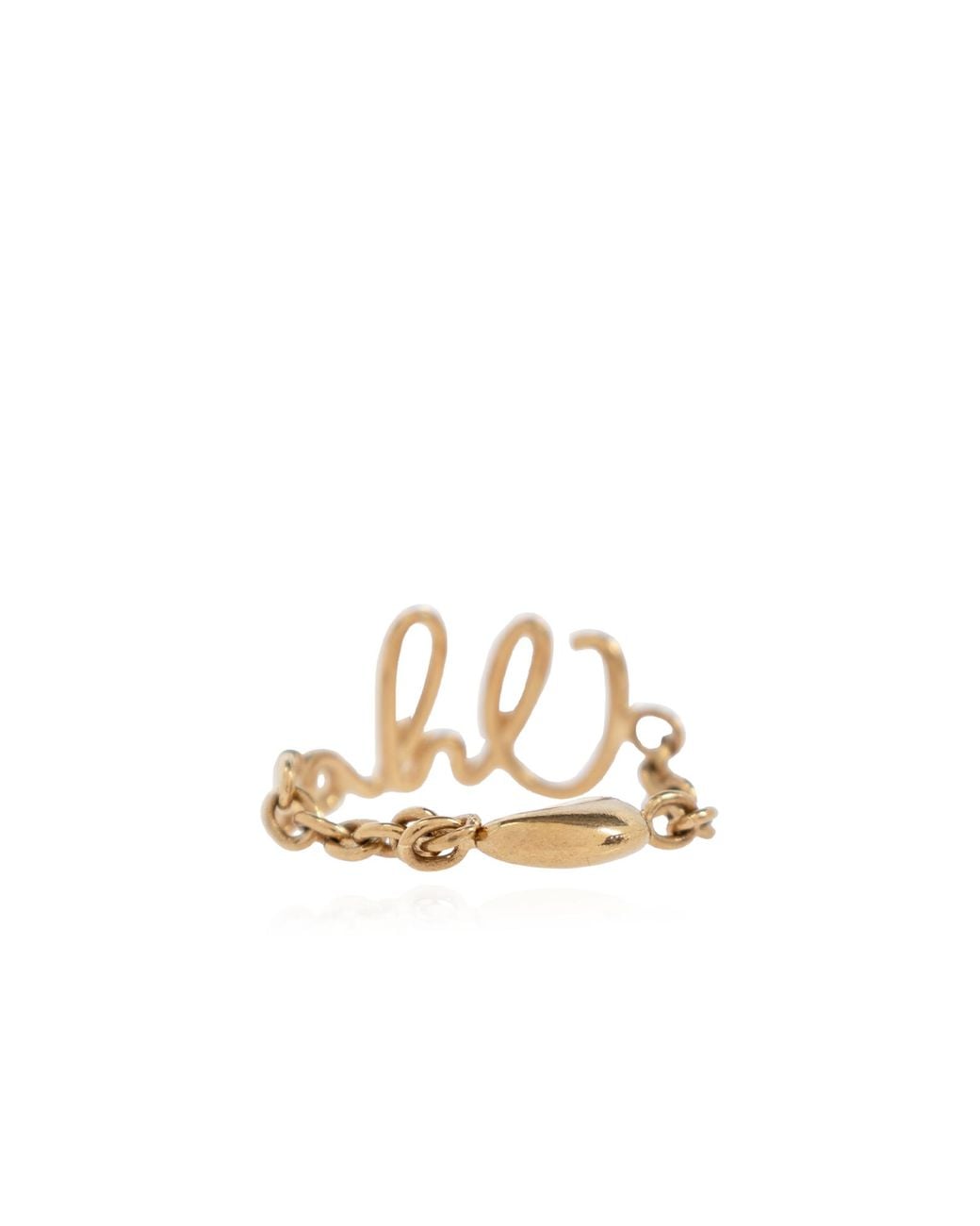 Chloé Black Ring With A Chain