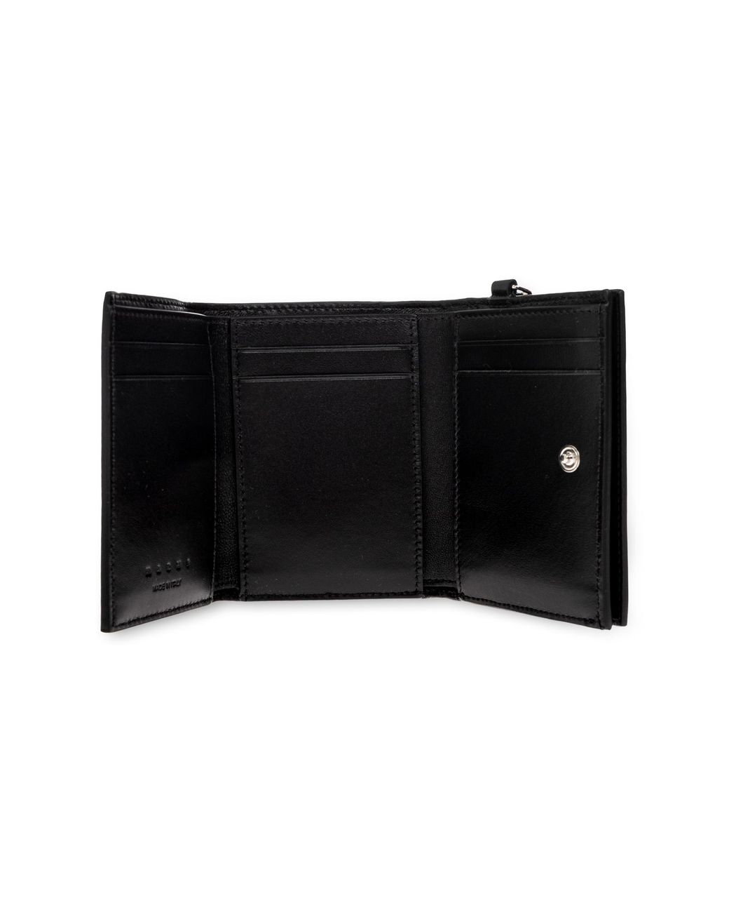 Marni Black Leather Wallet With Logo