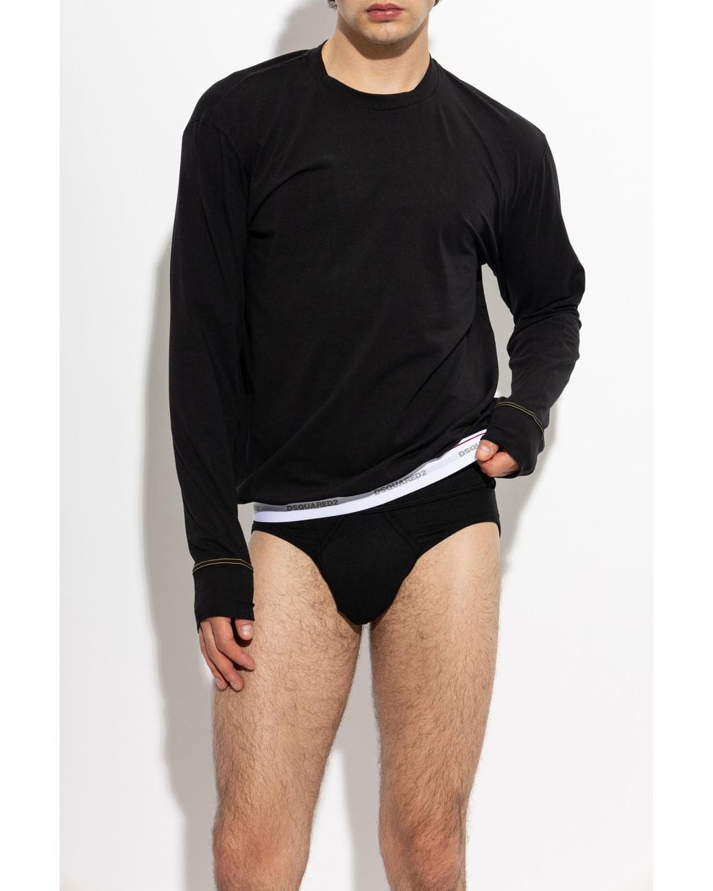 DSquared² Black T-Shirt From The 'Underwear' Line for men
