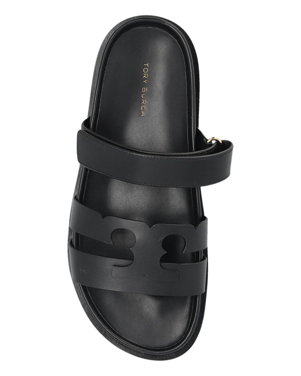 Tory Burch Black Leather Slides Ines