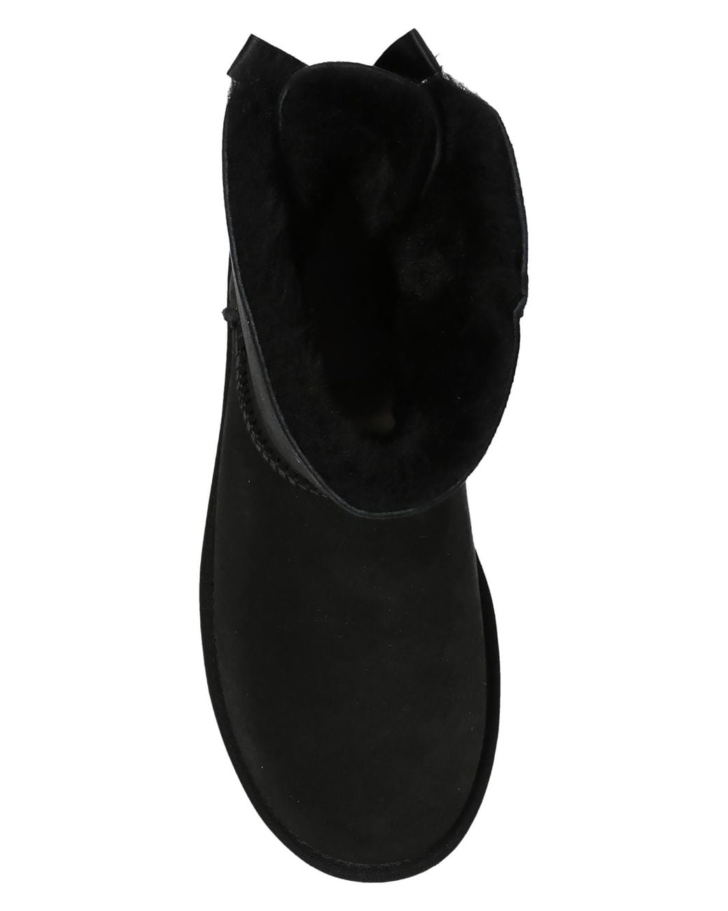 Ugg Black Mini Bailey Bow Ii Suede Shearling Winter Boots