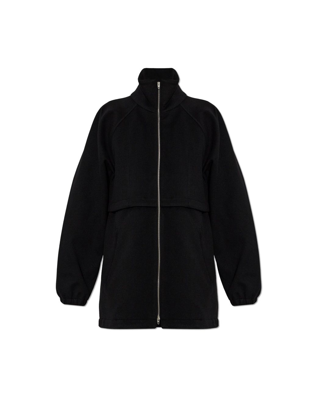 Jil Sander Black Wool Jacket With Stand-Up Collar