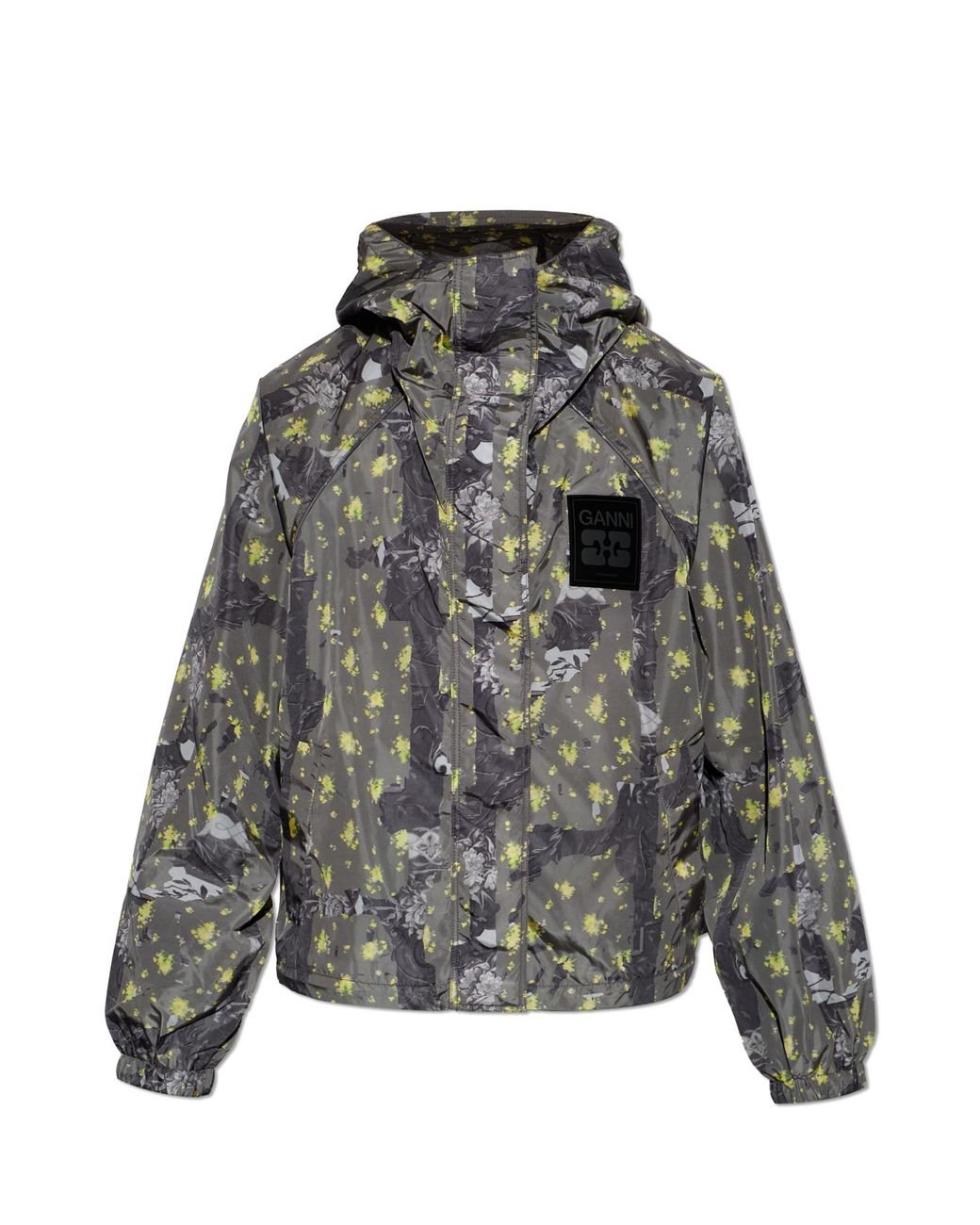 Ganni Black Light Jacket With A Hood