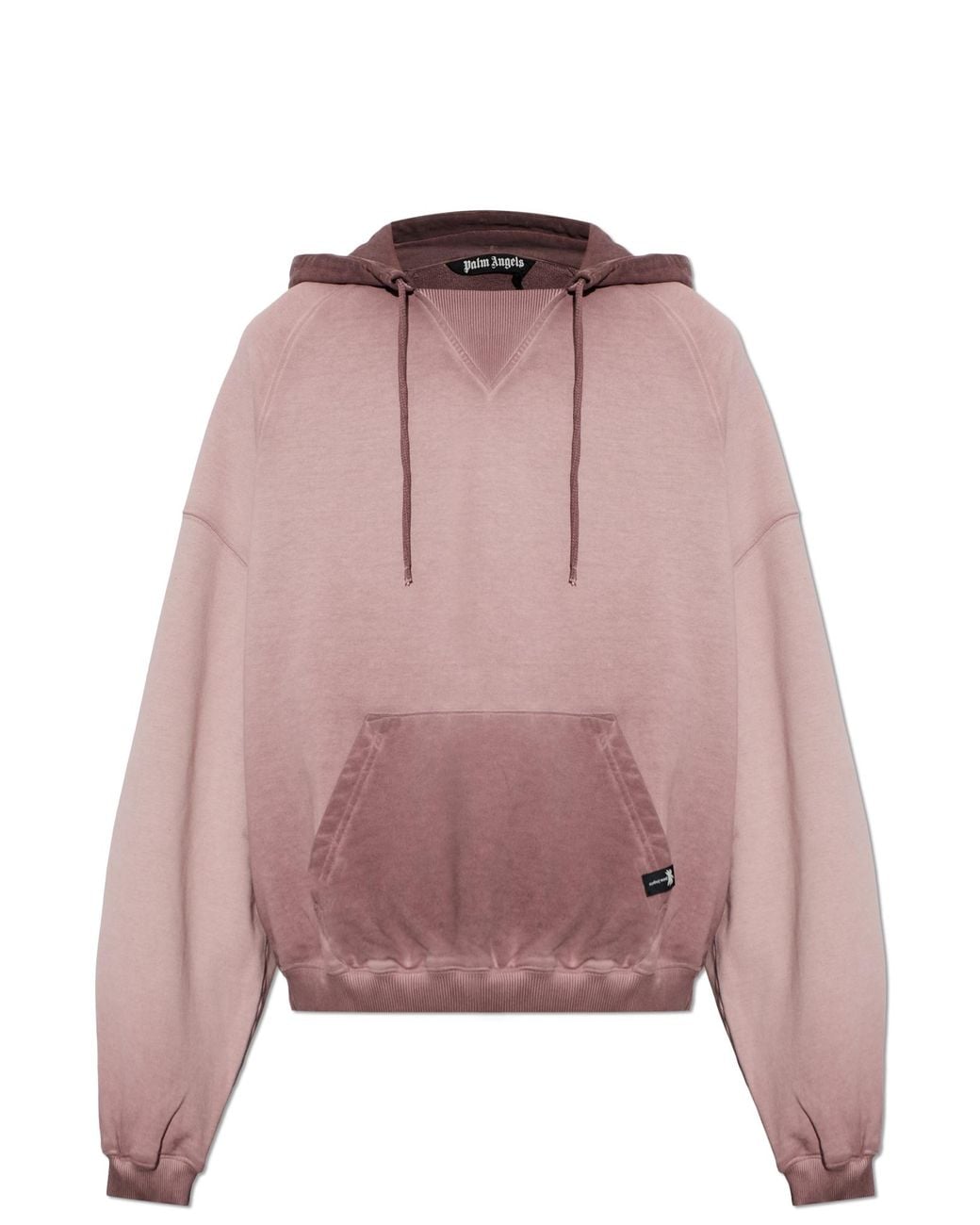 Palm Angels Pink Cotton Hoodie for men