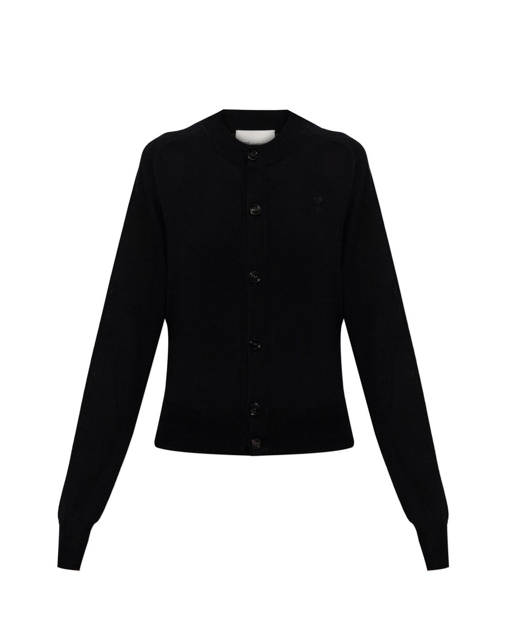 AMI Black Wool Cardigan