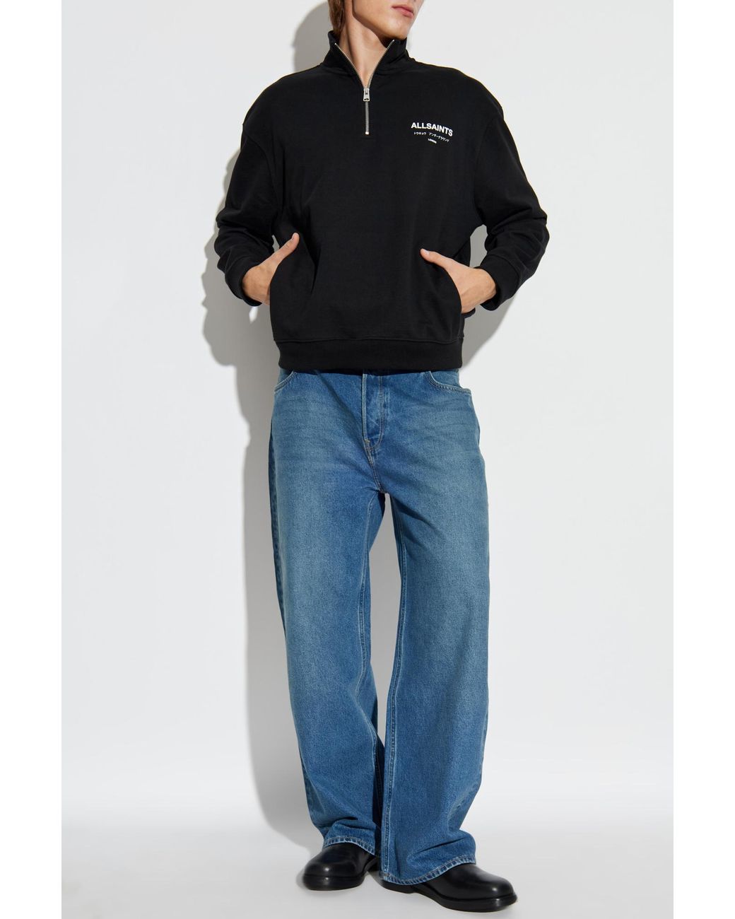 AllSaints Black Sweatshirt 'Underground' for men