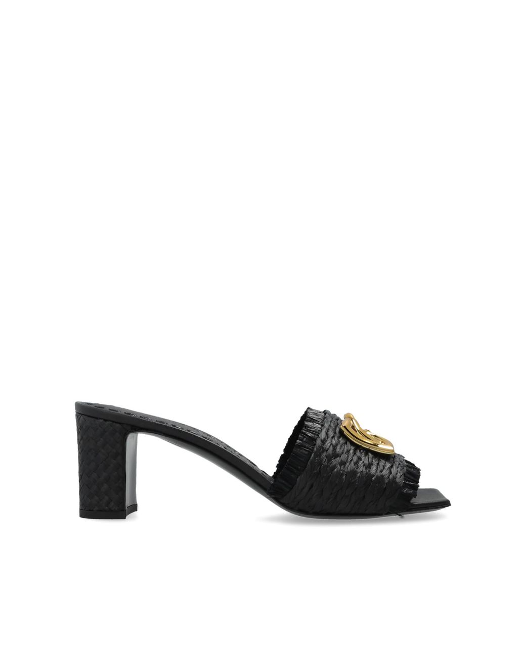 Dolce & Gabbana Black Heeled Mules