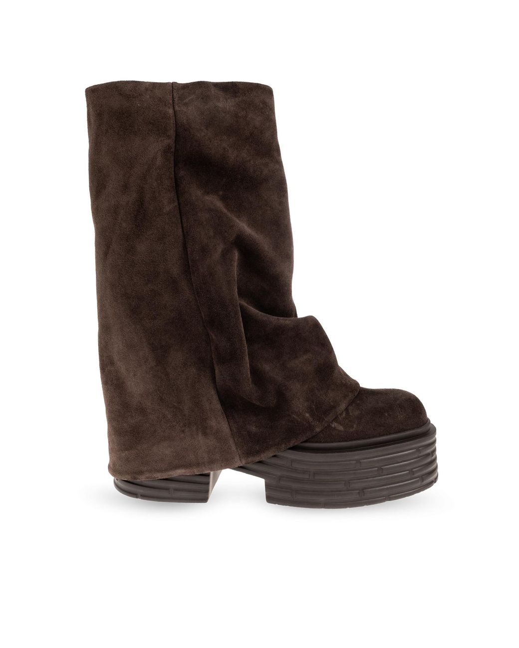 Agl Attilio Giusti Leombruni Brown Platform Ankle Boots 'Lignes'