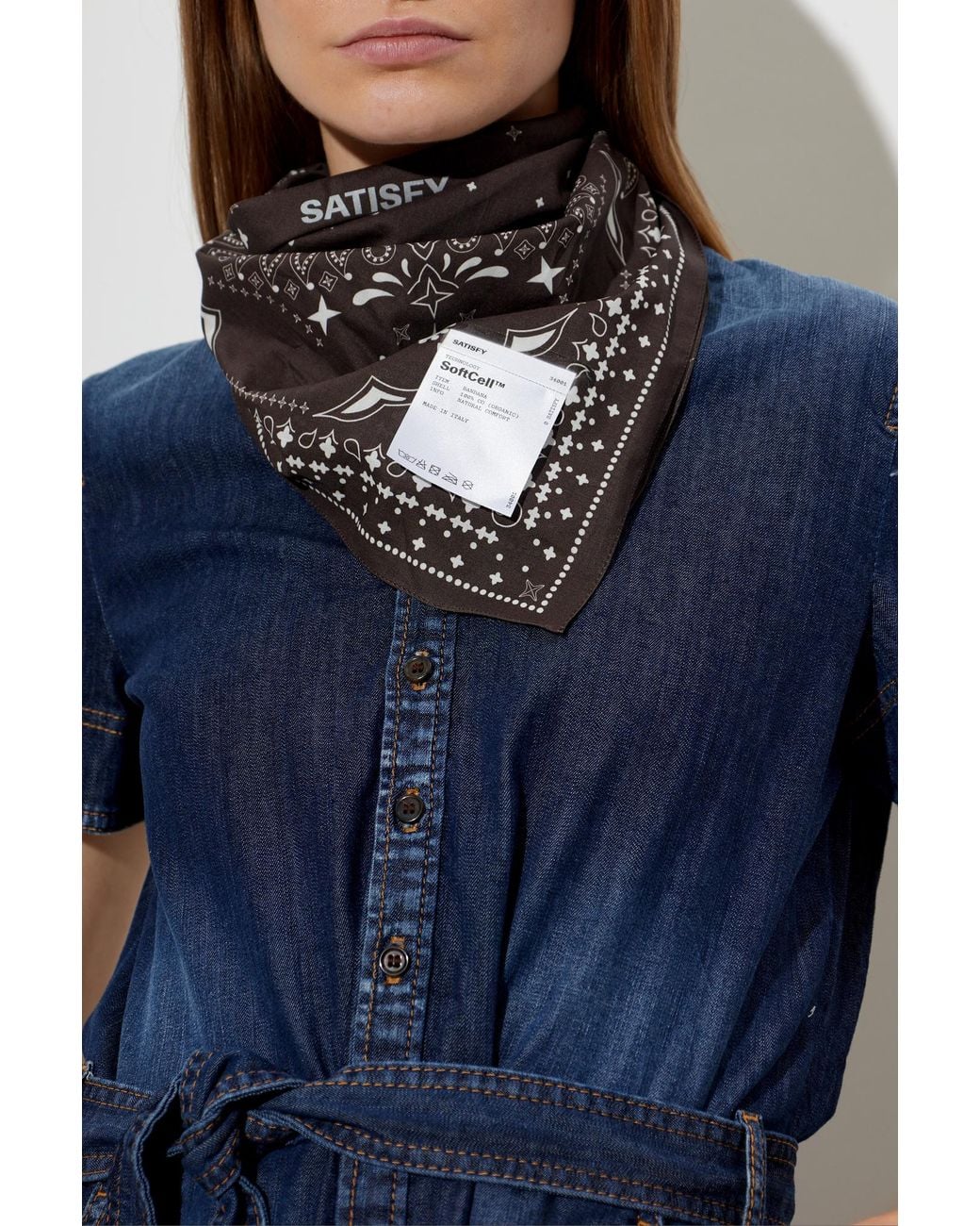 Satisfy Black Patterned Scarf