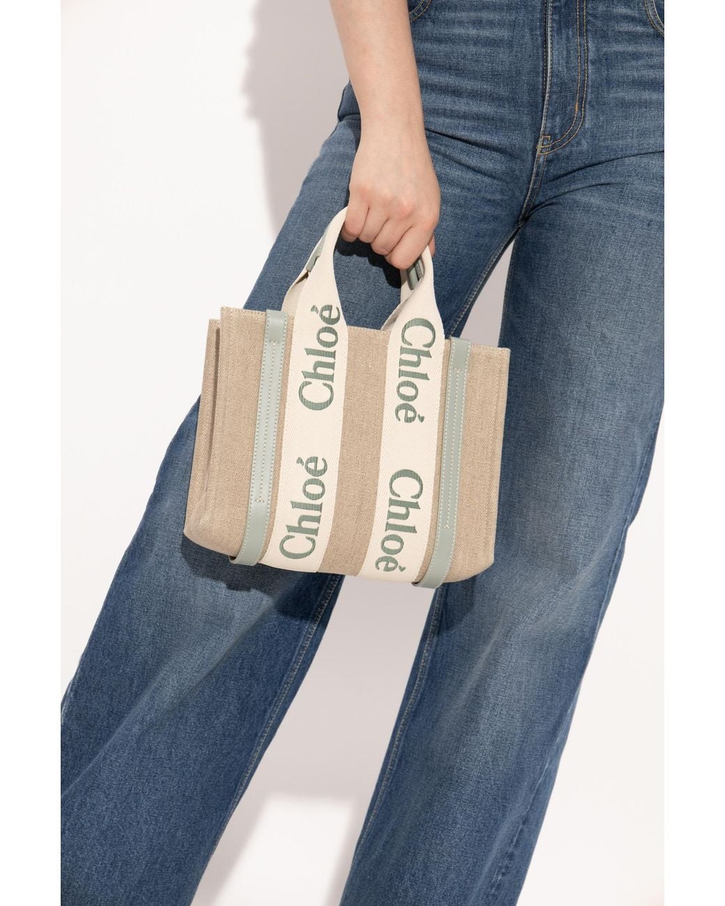 Chloé Blue Bag "Woody Small"